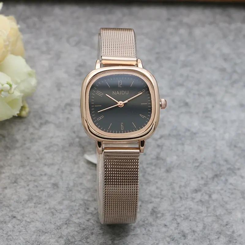 

Роскошные часы цвета розового золота Женские часы-браслет Бренд Женские повседневные кварцевые часы Стальные женские наручные часы Montre Femme Relogio