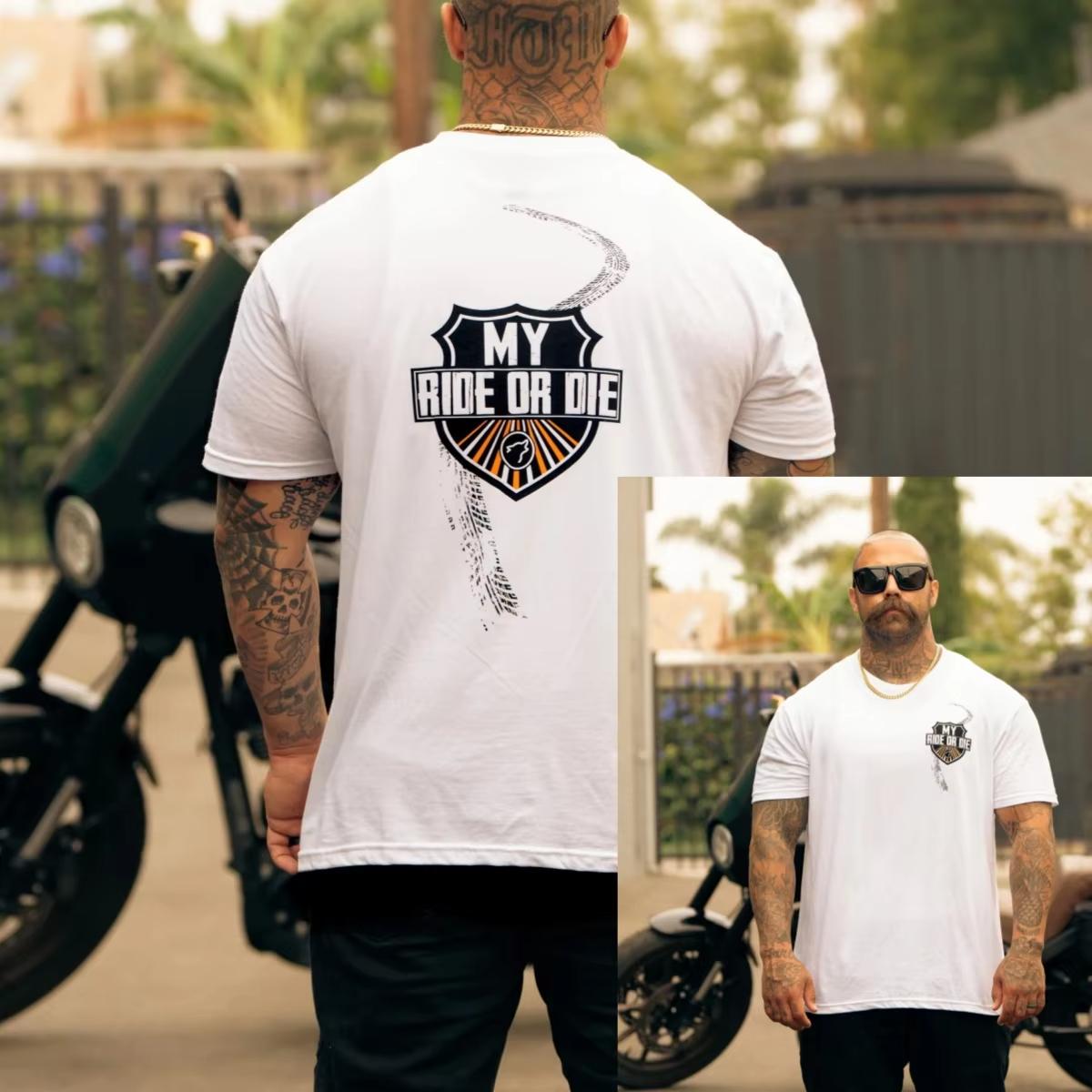 

2026 New Ride or Die Arctic Sports Fitness Training Gym Leisure TShirt Unisexs and Womens Luxury Brand S