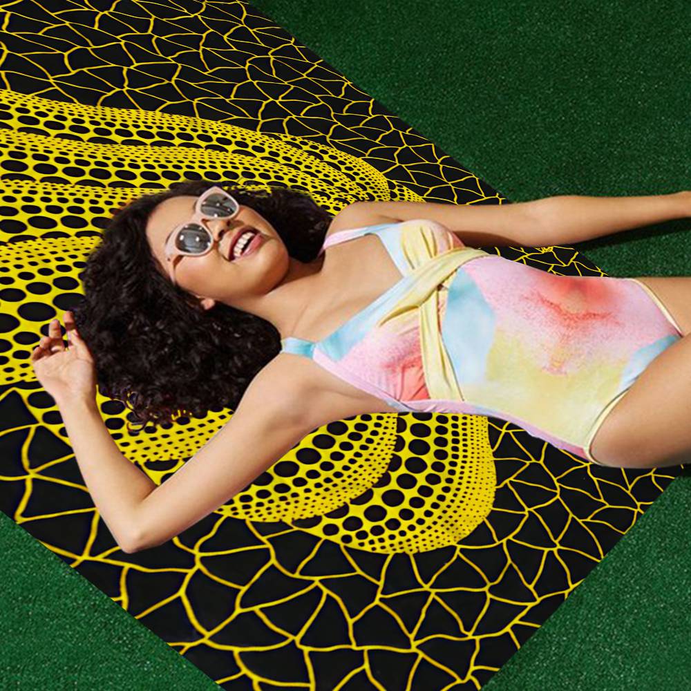 Pumpkin Yayoi Kusama Microfiber Printed Beach Towel Mountain Climbing Yoga Beach Swimming Running Absorbent Soft Towel
