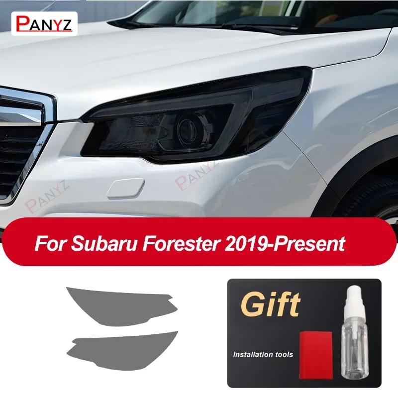 2 Pcs Car Headlight Protective Film Front Smoked Black TPU Sticker For Subaru Forster WRX BRZ Outback Legacy Impreza Accessories