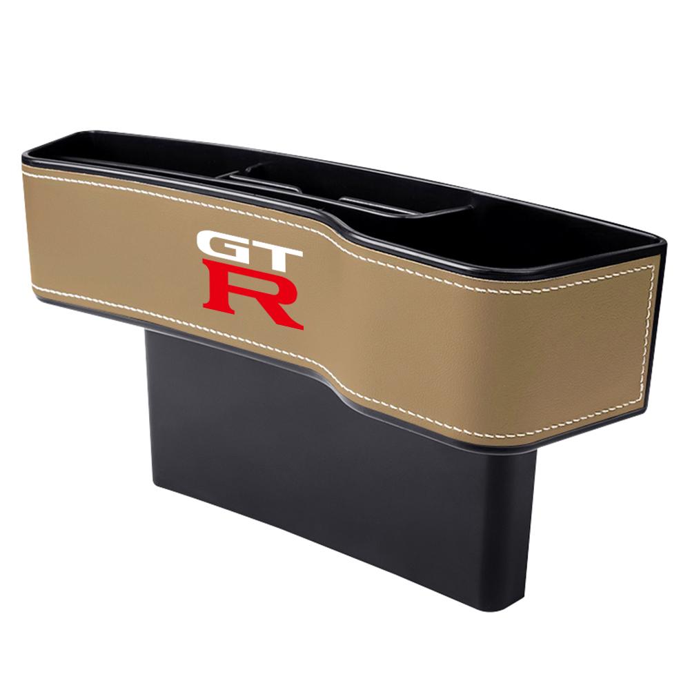 Organizador de Asiento de Coche Relleno para Huecos Portavasos Caja de Almacenamiento para Ranuras del Asiento Accesorios Para Nissan Nismo X-trail Qashqai Leaf Tiida GTR