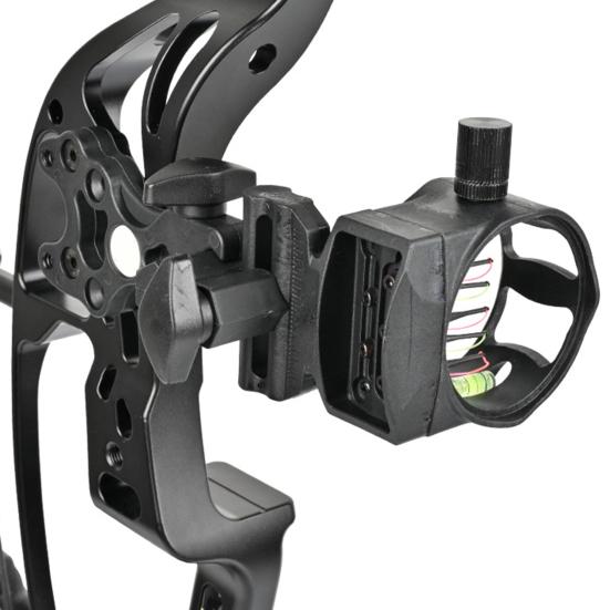 Viseur d'arc à 5 broches Viseur d'arc de chasse à l'arc réglable Équipement de tir à l'arc en plein air Viseur d'arc de tir à l'arc sans outil