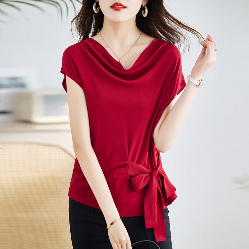 Women s Chiffon Short Sleeve Top M