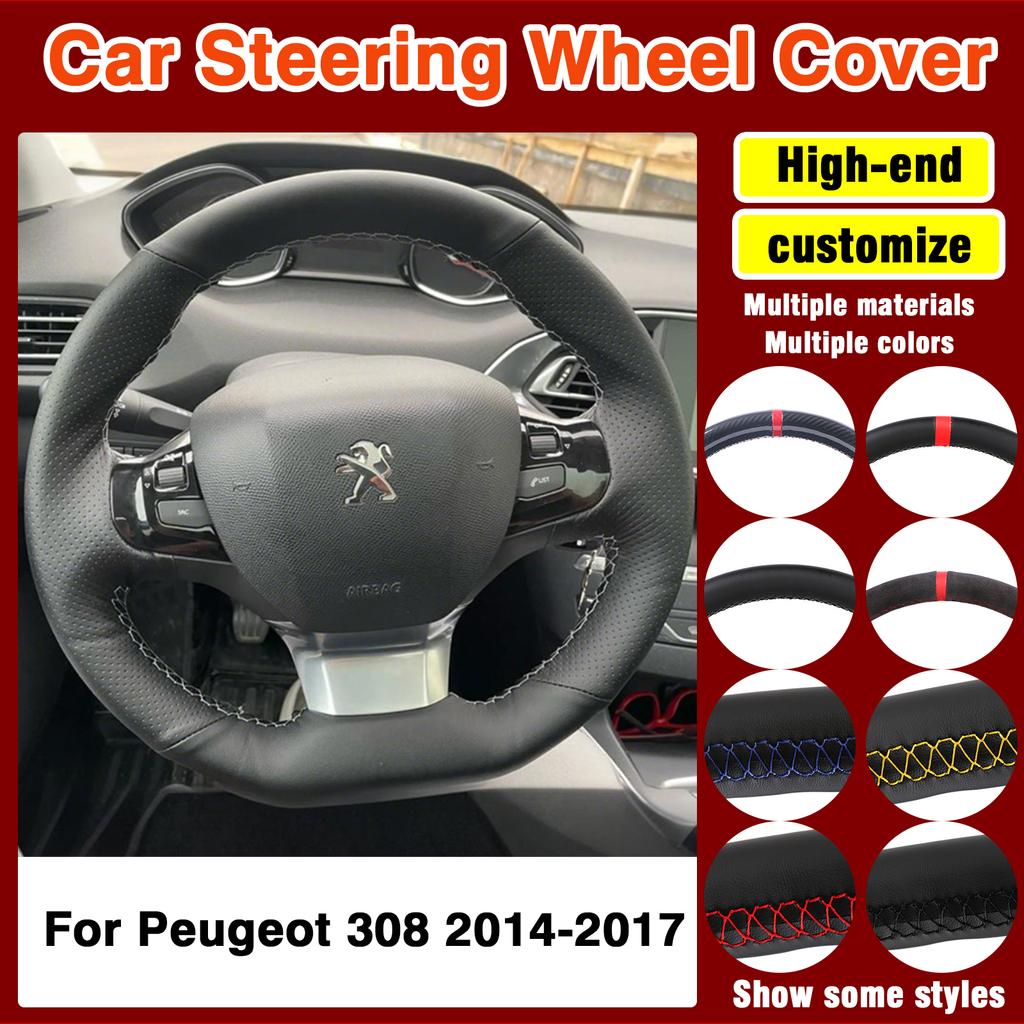 OEM-Stil Für Peugeot 308 2014 2015 2016 2017 Mikrofaserleder Auto Lenkradabdeckung Auto Zubehör