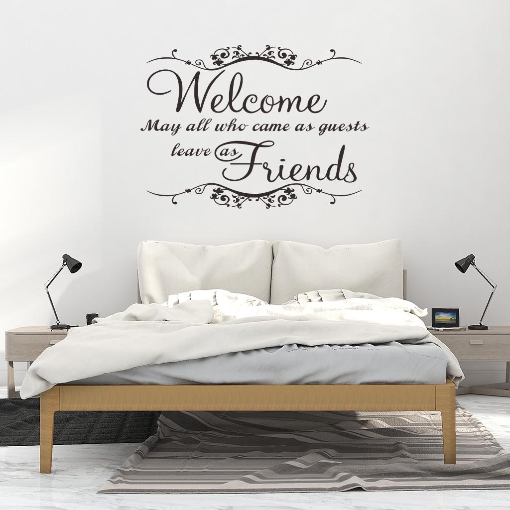 Welcome Friend Art Vinyl Mural Home Decor Samolepky na zeď Samolepky Dekorace