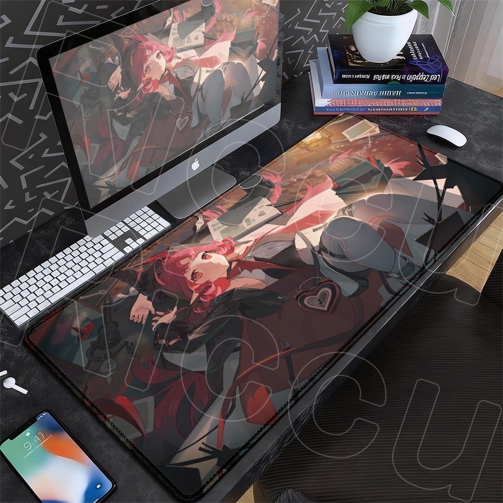NonSlip Rubber Base Gaming Rug Large Pc Office Accessories Arknights Kawaii Anime Girl Nymph Mouse Pad Xxl Desktop Speed Carpet