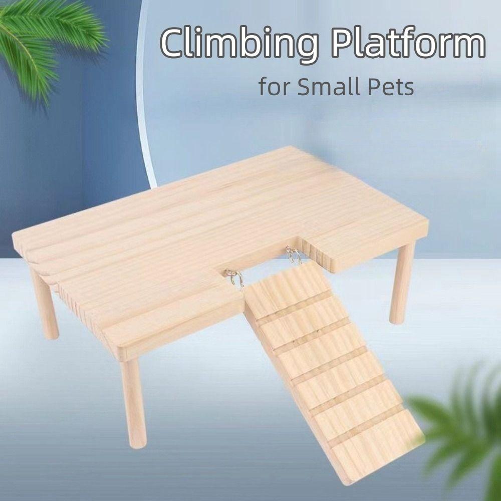 DIY Stairs Toy Jumping Board Hamster Pet Climbing Toy New Wooden Ladder Platform  for Small Pets