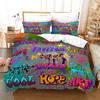 Hip-hop Bedding Set Colorful Soft Brushed Washable Duvet Cover Set King Queen Twin Single Size for Kids Boys Birthday Gifts