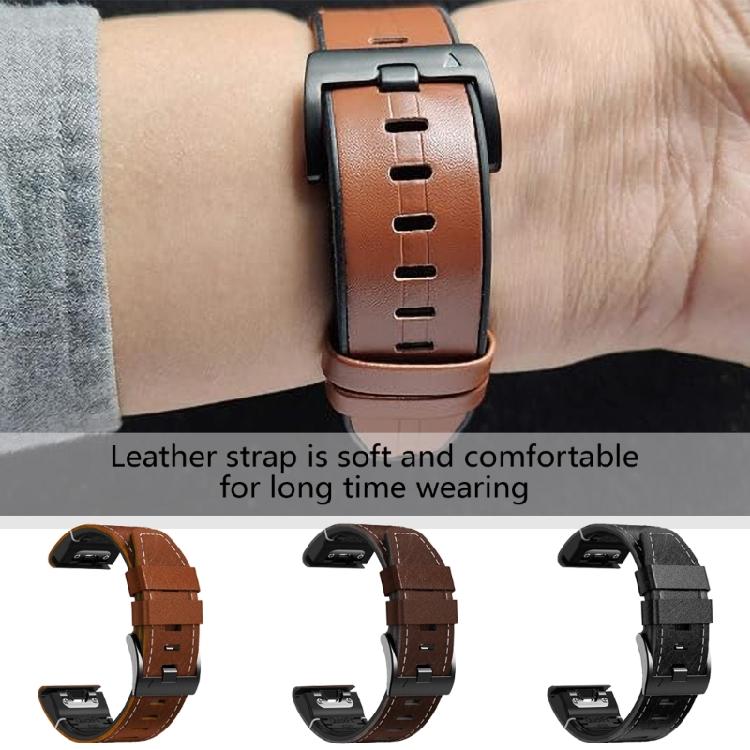 Leather Watch Band 26mm Easy Change Strap Smartwatch Accessories Easyfit Wriststrap Comfortable Wear for Smartwatches