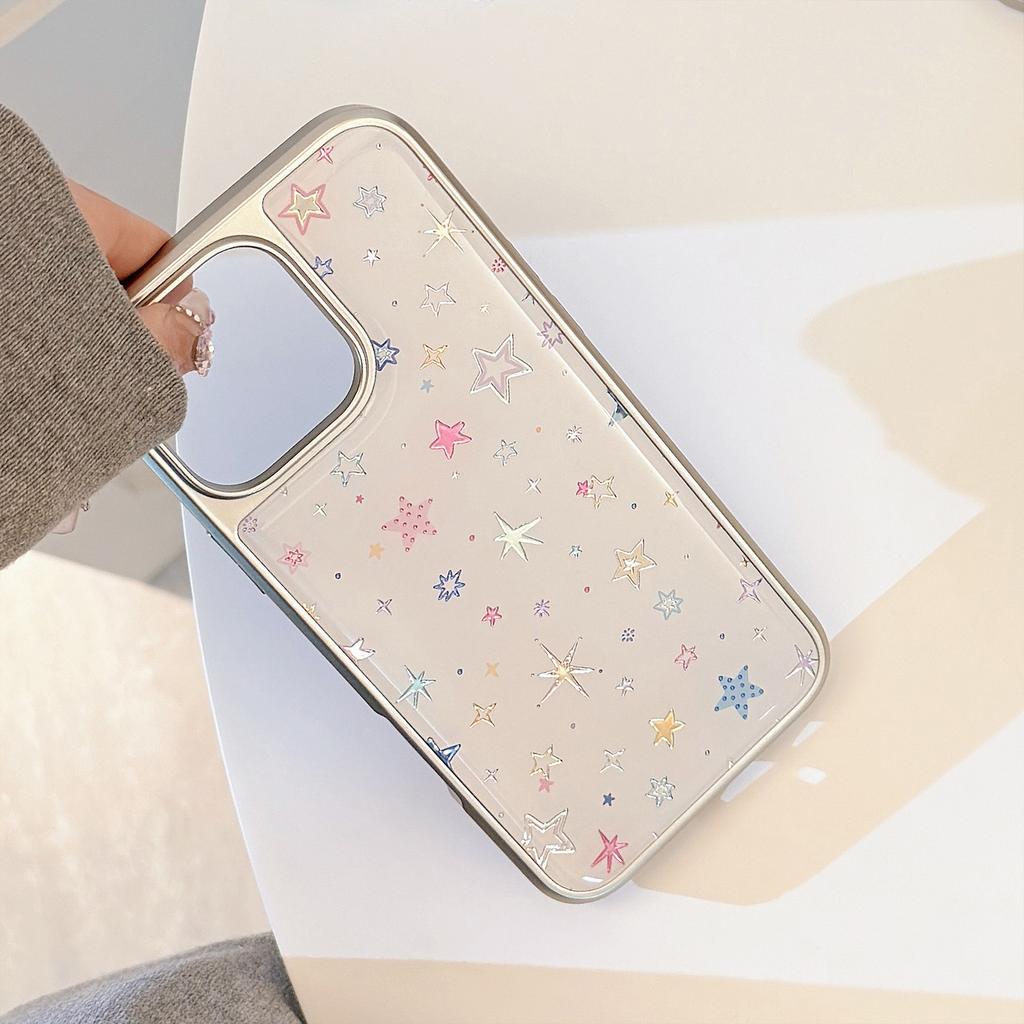 Gilt for Apple 15 Promax Phone Case for IPhone 16 Glue Dopamine Star 17 Electroplating 14 for Huawei