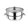 WODHO 28cm Double-Layer Stainless Steel Steamer