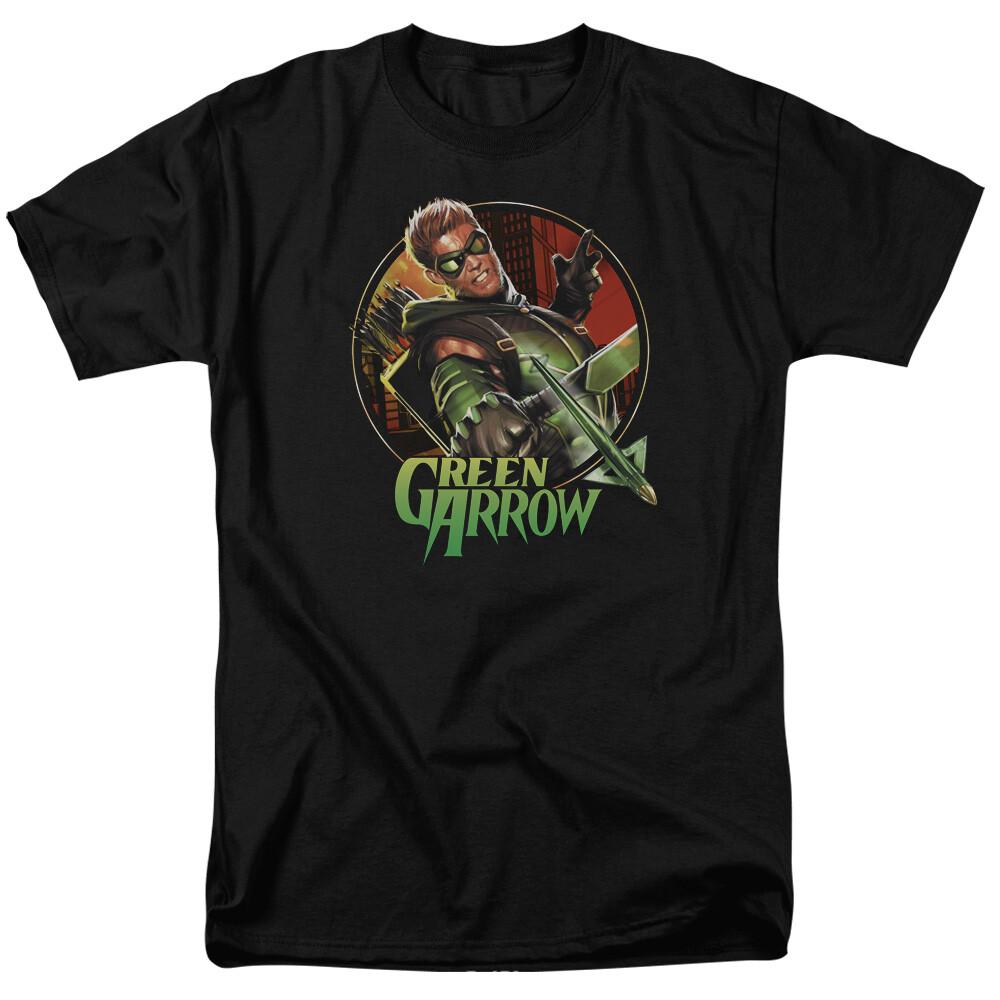 Green Arrow Sunset Archer T Shirt Licensed Comic Book Tee Black XL