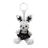Faux Pearl Bear Rabbit Keychain Pendant Handmade Braided Lightweight Charm Key Chain Backpack Bag Accessory