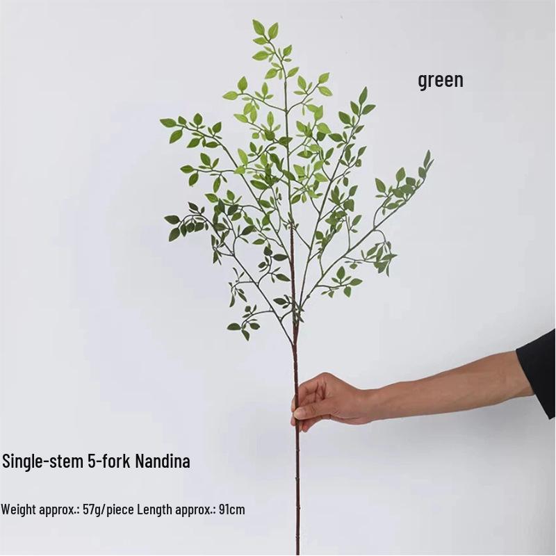 Artificial Nandina Green Plant Decoration for Home, Living Room, Bedroom, and Garden Scenery