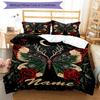 3pcs Custom Name Butterfly Bedding Set Duvet Cover Closure Includes 1 Duvet Cover & 2 Pillowcases, Soft and Comfortable for All Seasons.