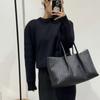 Cowhide hand-woven bag, tote bag, genuine leather French casual portable premium sense bag, shoulder messenger women's bag