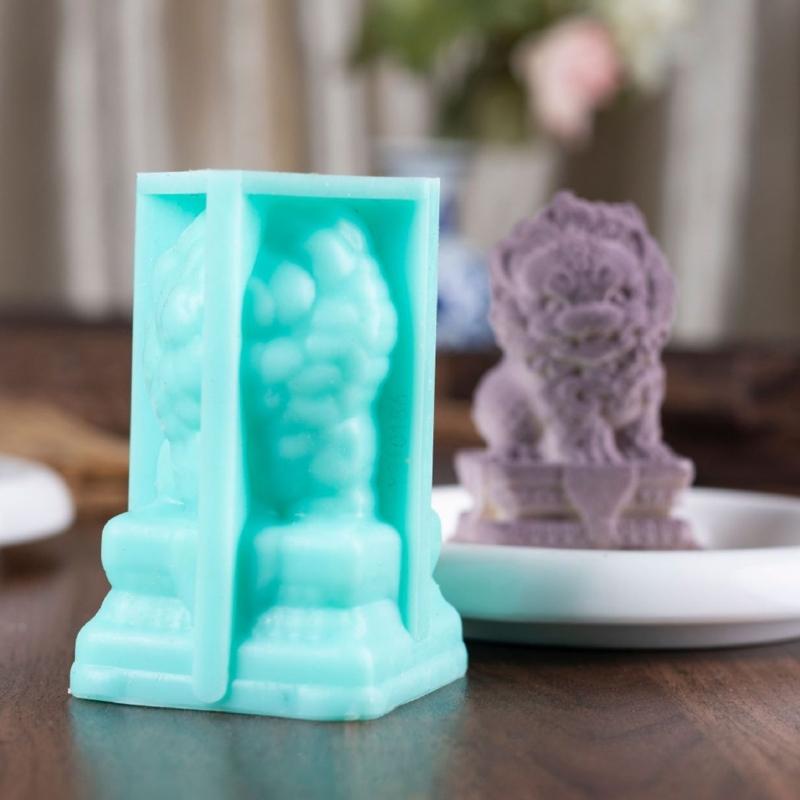 Löwen Skulptur Silikon Backwerkzeug Lebensmittelqualität Materialien Wohnungsdekorationen Silikonformen für Süßigkeiten Kuchen Dekorationen