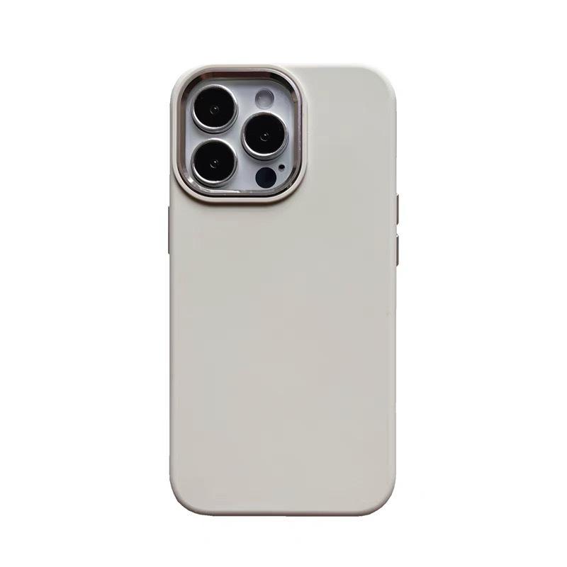 Electroplating Lens IPhone 15 Suitable for IPhone Case 12 Soft 11 Silicone 13 Solid Color 15 Pro Protective Case