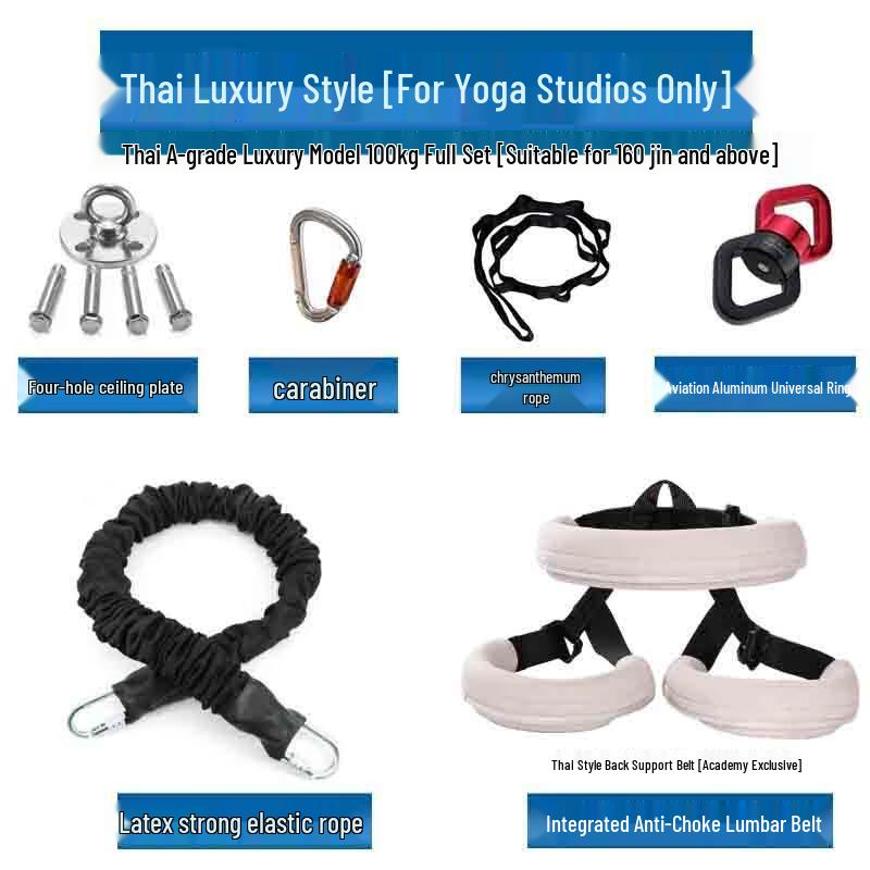 Long Chan Aerial Yoga Bungee Resistance Band Deluxe Kit