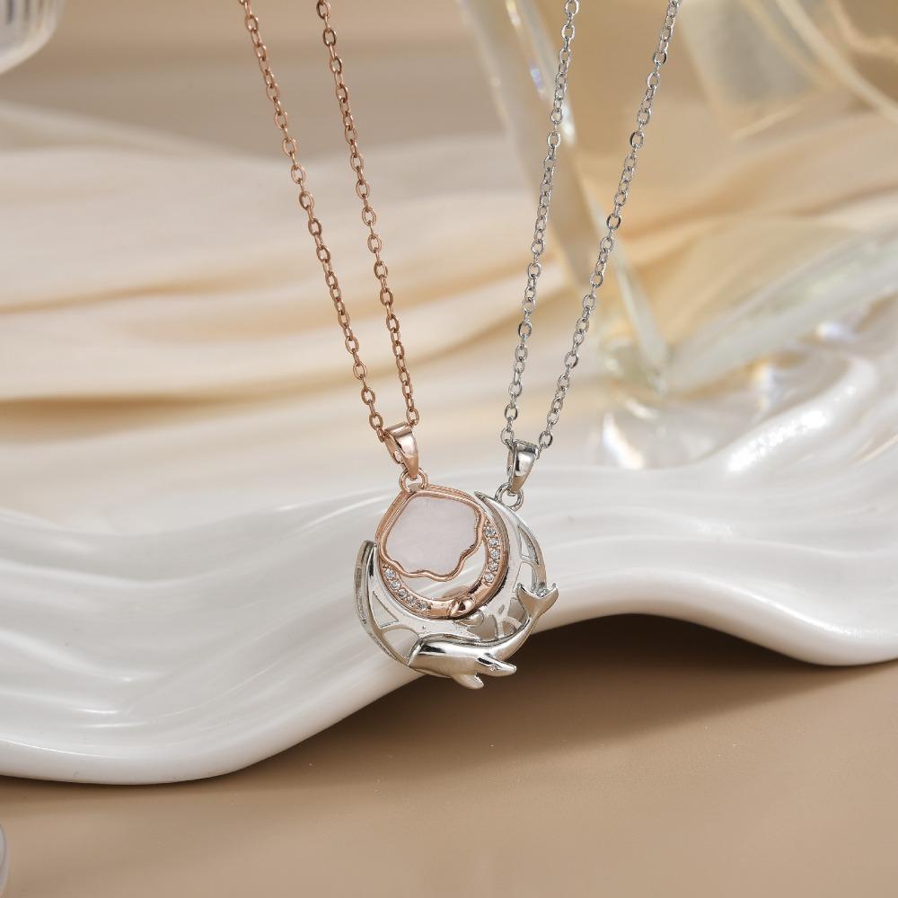 Magnetische Sonne Mond Partner Halskette Modisch Vielseitig Hochwertiges Geschenk für Beste Freunde Liebhaber