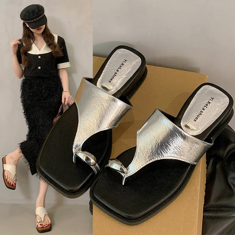 Fashion Fashion High Heel Soft Sole Platform Flip Flops Women Summer French Toe Sandals