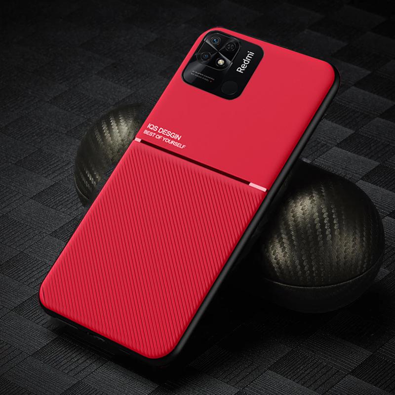 

Розкішний шкіряний чохол-тримач для автомобіля для Xiaomi Redmi Note 11 10 9 Pro 11S 10C 10A 9A Mi 12 Lite Poco X4 X3 NFC M2 M3 M4 Pro 4G 5G Протиударний м який TPU чохол Poco X3 NFC червоний