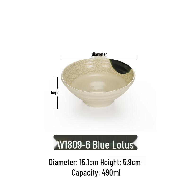 Heat-Resistant A5 Melamine Noodle Bowl