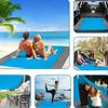 Foldable Waterproof Beach Blanket - 1pc Sandproof Beach Mat with 4 Corner Stakes - for Outdoor Camping Travel Vacation Hiking