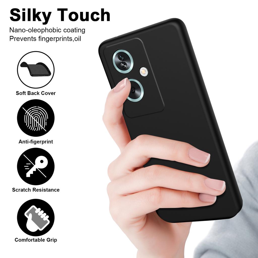 For Oppo A79 5G/A2 5G Case 2.2mm Rubberized TPU Protective Phone Cover