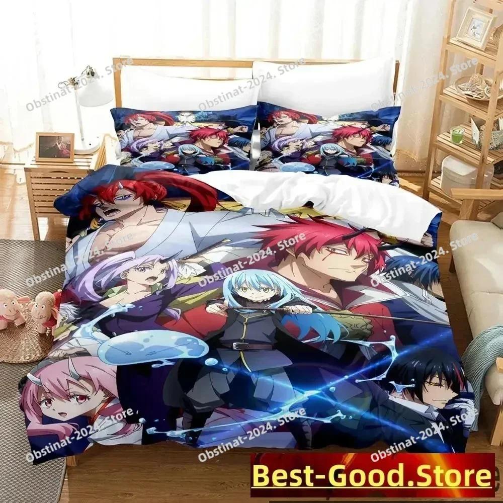 TenSura Rimuru That Time I Got Reincarnated as a Slime Bedding Set Printed Duvet Cover Pillow Case 3 Pieces Sets Kids Adult Size