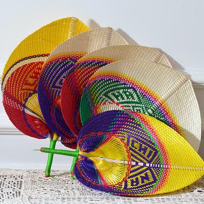 1 Stück Handgefertigter Pfirsichförmiger Bambusfächer zum Abkühlen, für Outdoor-Heimdekoration und Mückenschutz, Weihnachtsgeschenk