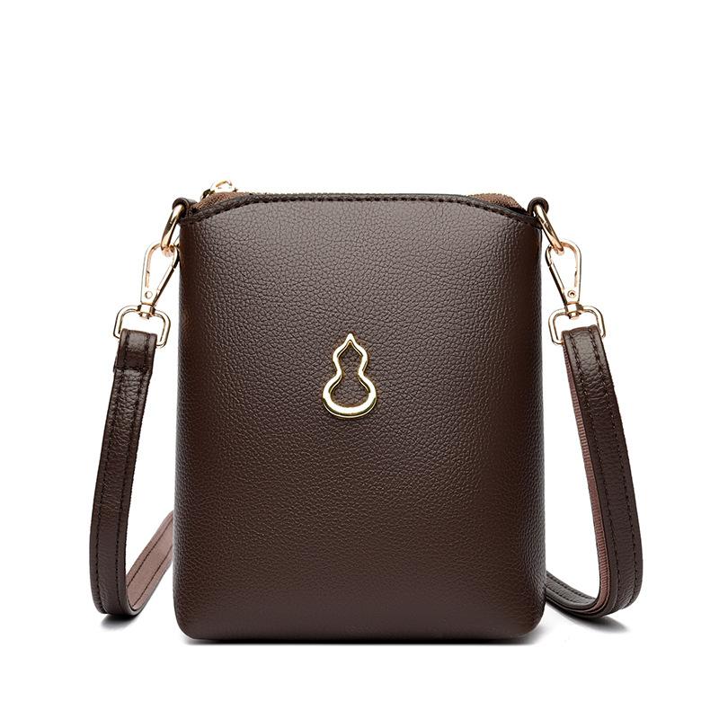 Lightweight Mobile Phone Bag, Double-shoulder Strap Crossbody Bag, Simple Single-shoulder Bag, Solid-colored Small Bag