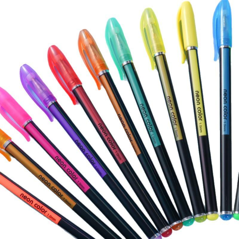 12/18/24/36/48/60colors Stationery Colored Neutral Watercolor Pens Highlighters Drawing Pens and Glitter Notebook Pens