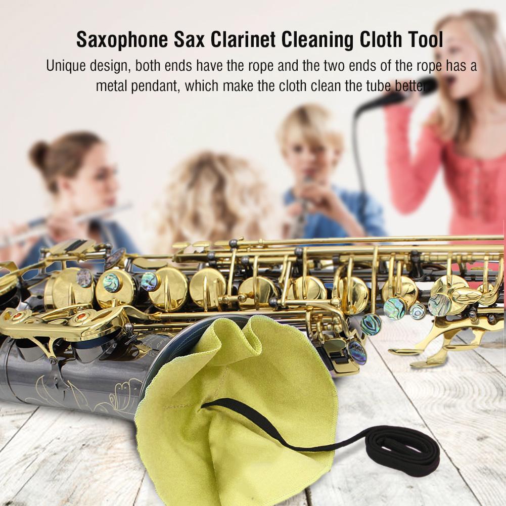 3Colors LADE Durable Saxophone Sax Clarinet Cleaning Cloth Tool for Tube Inside Clean