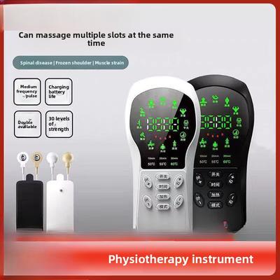 Electrotherapy Pulse Low Back Massager Handheld Heating Therapy Instrument Independent Dual Output Shoulder and Neck Massage Instrument