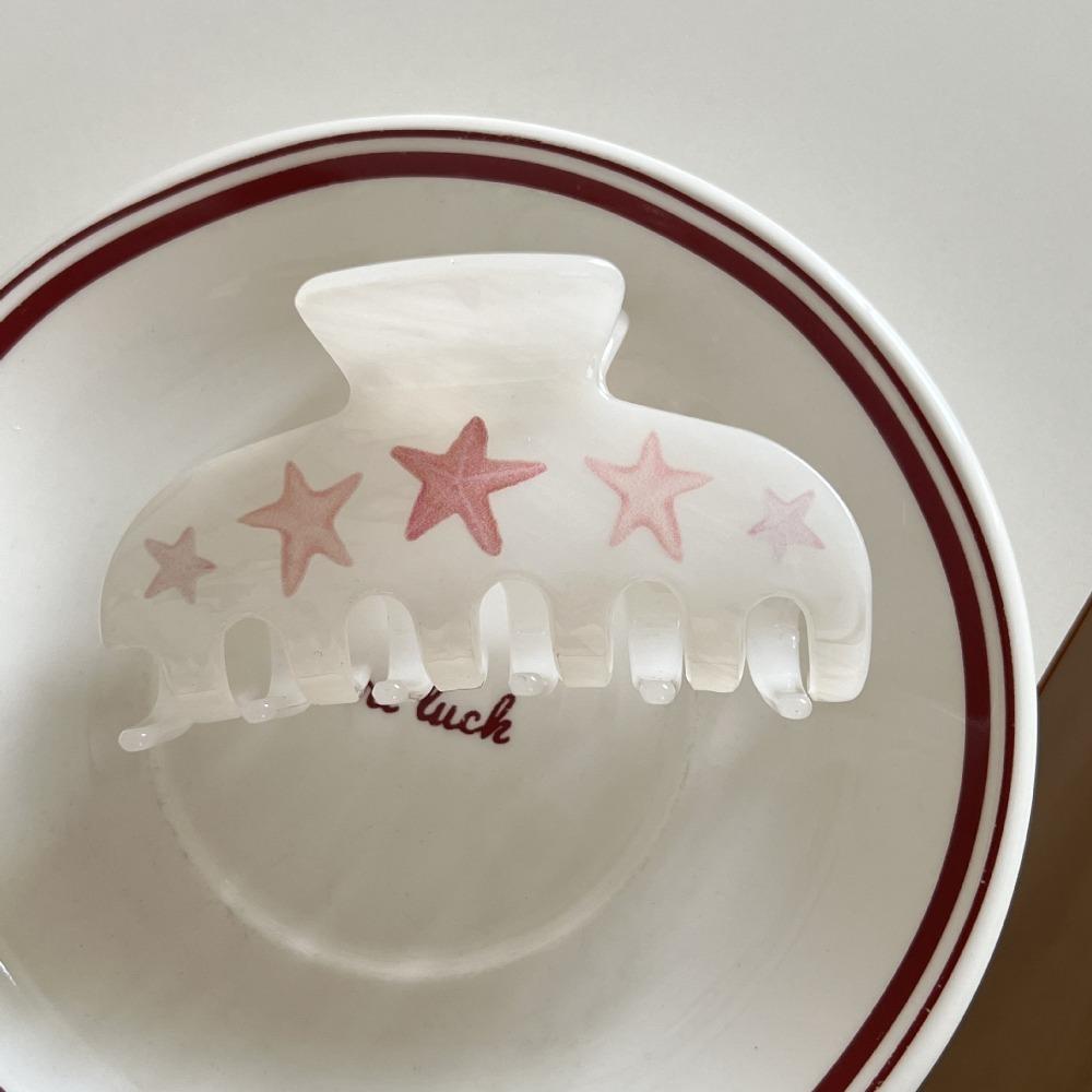 Acetate Starfish Hair Claw Cherry Sea Star Grab Clip Fashion Acetic Acid Hair Clip  Vacation