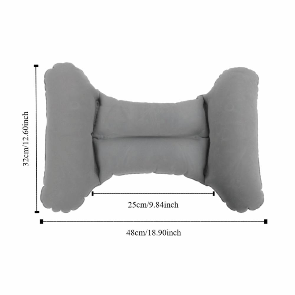 Portable Inflatable Lumbar Pillow H-Type Foldable Inflatable Waist Pillow Self Inflating Lumbar Support Pillow Airplane Travel