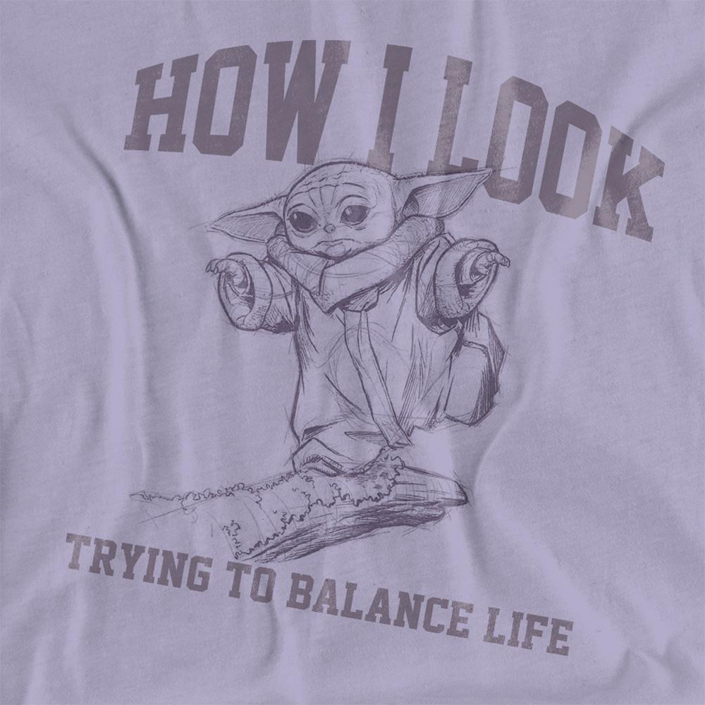 Star Wars The Mandalorian Womens/Ladies Trying To Balance Life T-Shirt
