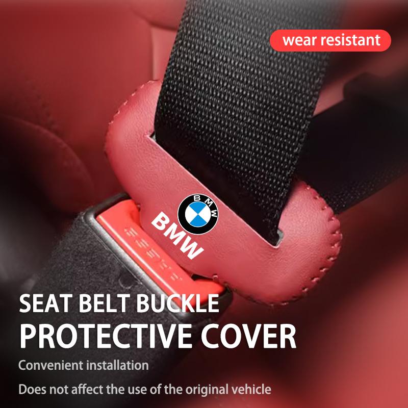 Leather Car Seat Belt Buckle Protector Anti-Scratch Cover For BMW G30 G20 M3 M5 E91 E92 E93 E36 E70 X3 X4 X5 X1 E39 F30