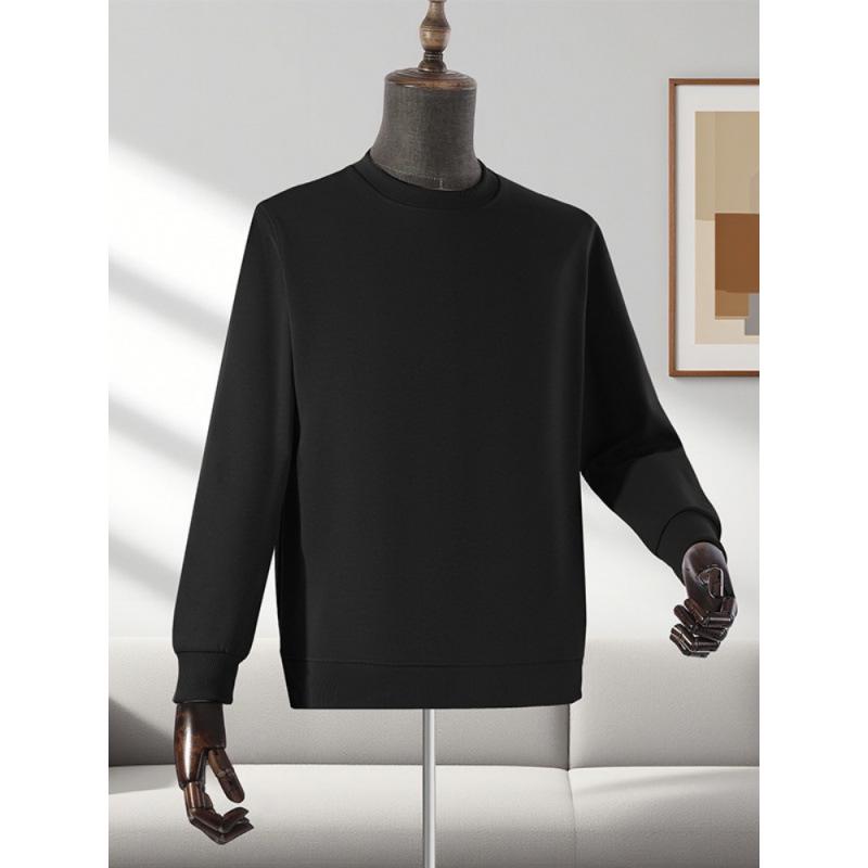 Men's Autumn 320g Round Neck Embroidered Hoodie with Korean Style Print Logo
