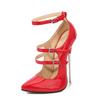 Damen Stiletto-Schuhe, spitze Zehen-Pumps, sexy Catwalk, 16 cm Absatz WZ