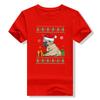 Cute Pug Christmas Costume Santa Hat Ugly Tree Dog Santa Xmas Classic T-Shirt Gifts Animal Printed Basics Graphic Tee Y2k Tops