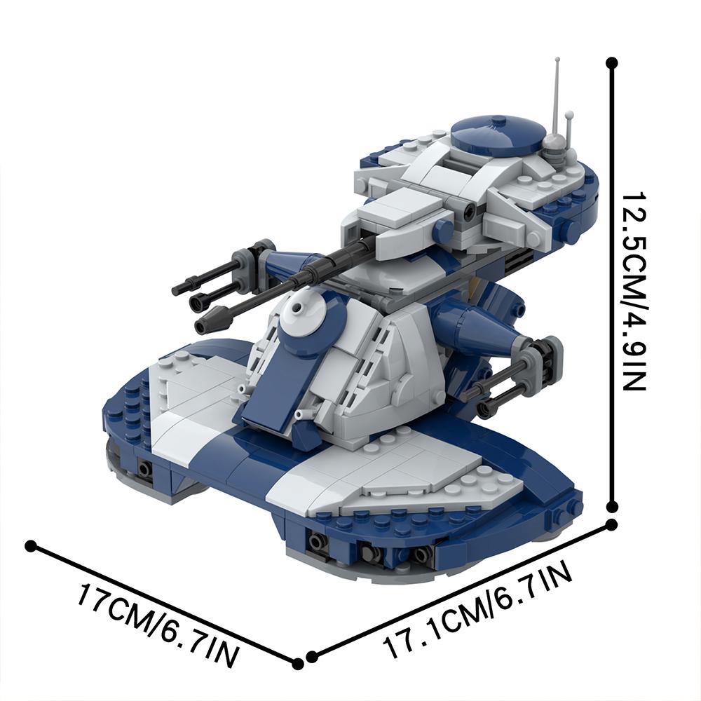 MOOXI Hvězdné války Bojový tank Model Cihličky DIY Dioráma Dospělí Děti Hračky Stavebnice Montessori Dárky Pokojová dekorace