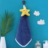 Big Goose Cute Coral Fleece Hanging Hand Towel for Kitchen & Bathroom