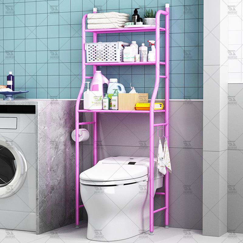 Bathroom Storage Rack, No-Drill, Floor-Standing, for Toilet & Washing Machine Areas