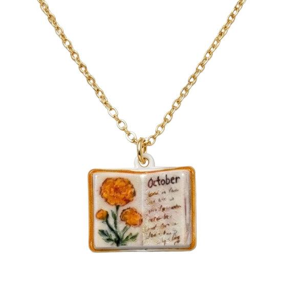 Flower Pendant Necklace Copper 17 Mm 1 Pc