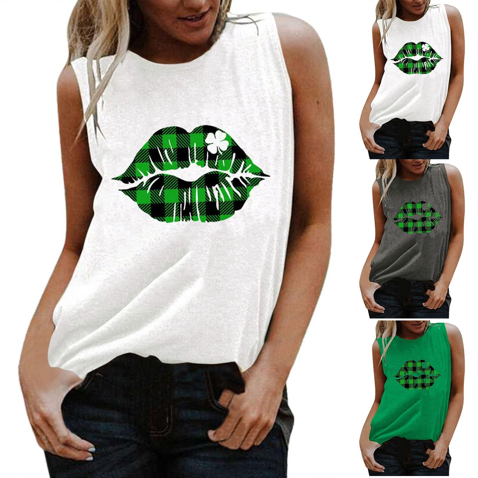 

Женская ул.. Футболка без рукавов с принтом «День Святого Патрика»