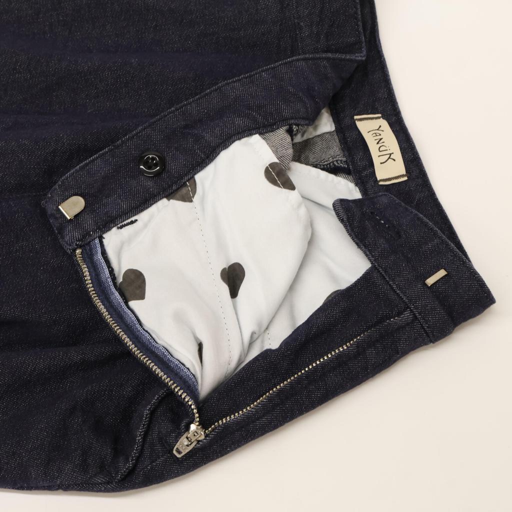 YANUK X Kahori Higuchi 57152511 Cropped Tapered Denim Pants/ Bottoms XS IndigoUsed