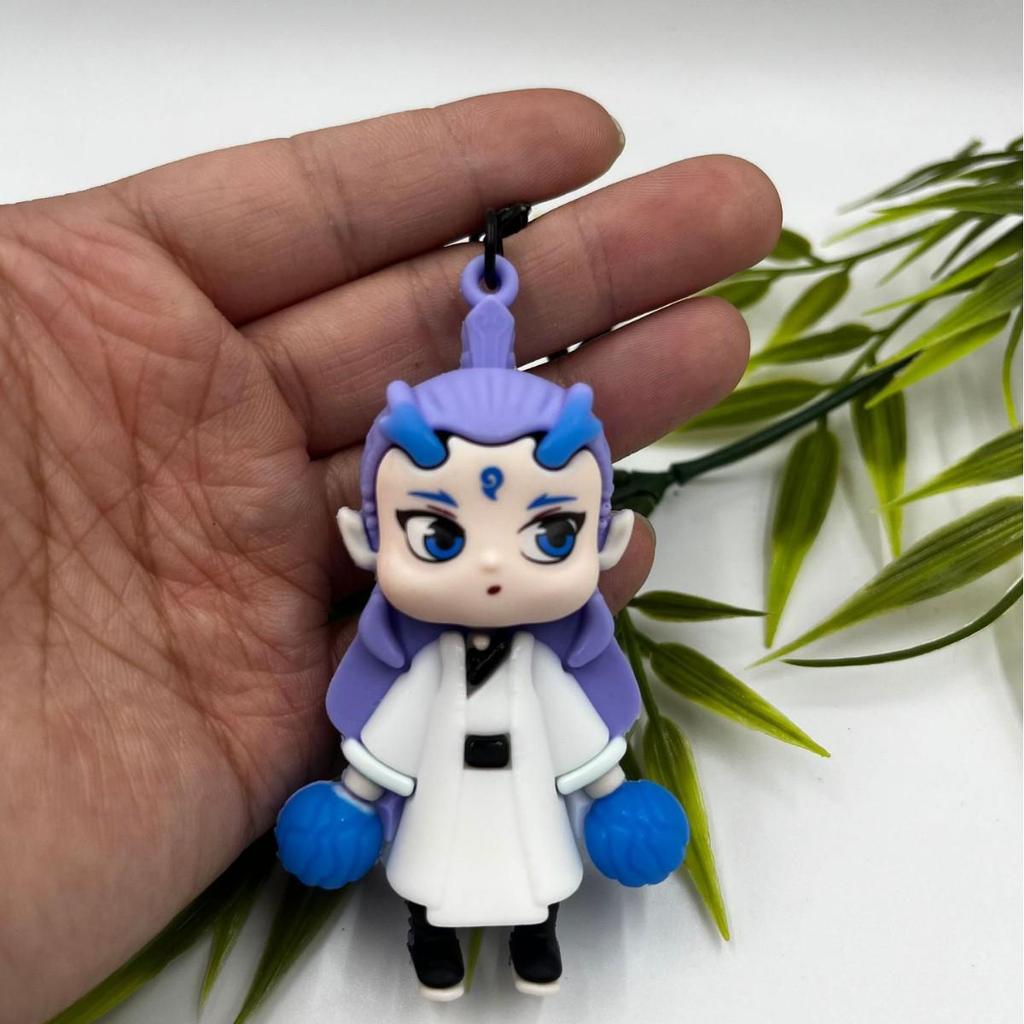 Nezha: Birth of the Demon Child 3D Keychain - Trendy Ao Bing Figurine Backpack Decoration Gift