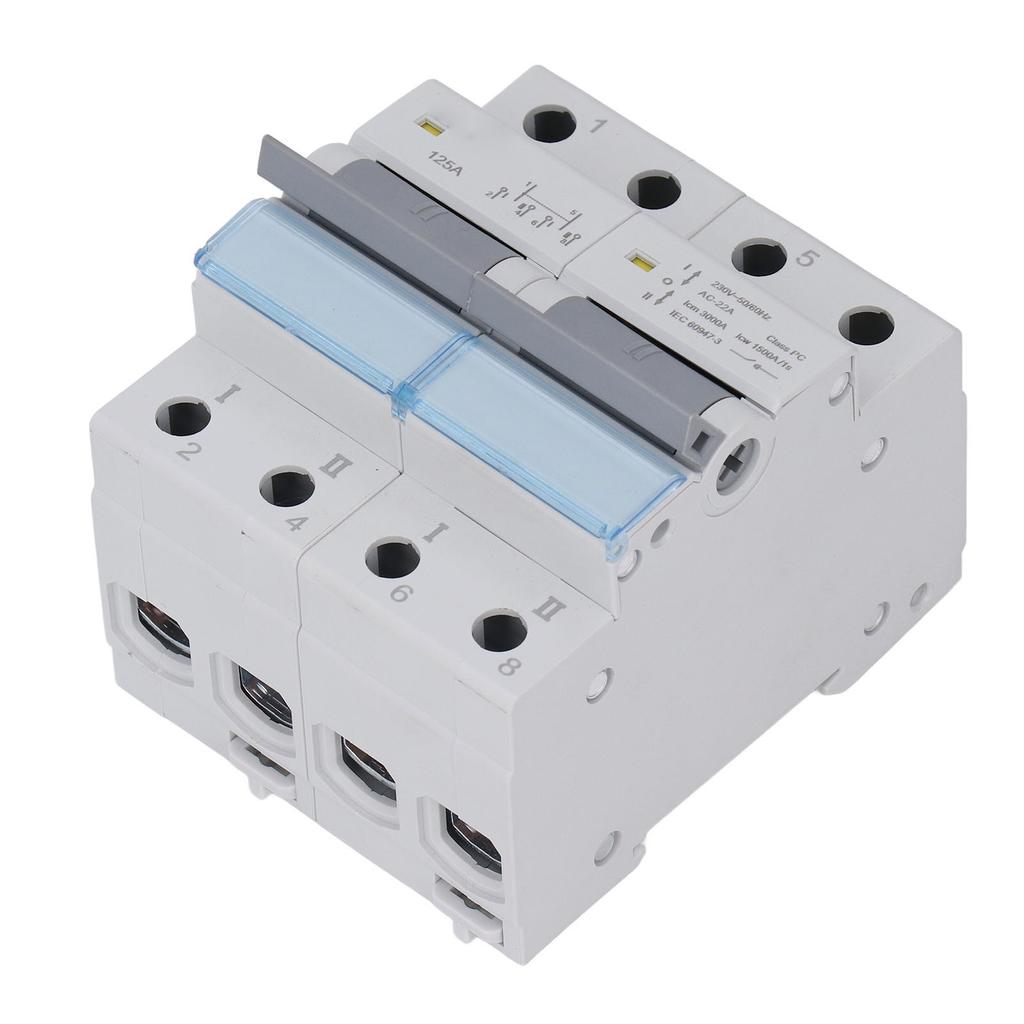 DC Isolator Switch Solar Panel PV Array Din Circuit Breaker 2P 125A 230V Dual Power Isolation Switch